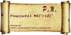 Pospischil Márió névjegykártya